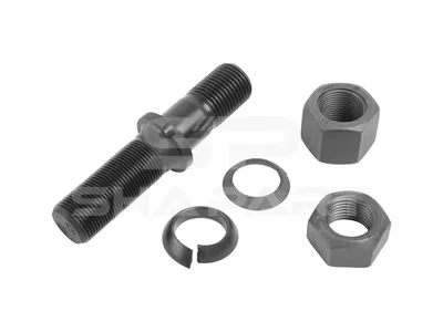 10.10044 Wheel bolt, complete, M22 x 2, LTh1: 50 mm, M22 x 1,5, LTh2: 26 mm, D: 32 mm, L: 114 mm, L1: 49 mm, L2: 60 mm, 10.9