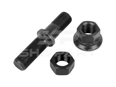 10.10046 Wheel bolt, complete, M22 x 2, LTh1: 50 mm, M22 x 1,5, LTh2: 26 mm, D: 32 mm, L: 114 mm, L1: 49 mm, L2: 60 mm, 10.9