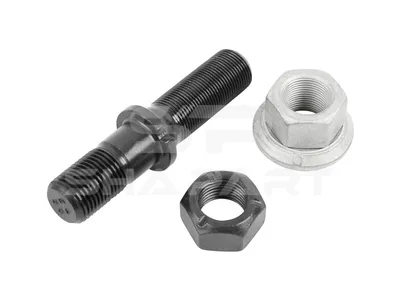 10.10048 Wheel bolt, complete, M22 x 2, LTh1: 50 mm, M22 x 1,5, LTh2: 26 mm, D: 32 mm, L: 114 mm, L1: 49 mm, L2: 60 mm, 10.9