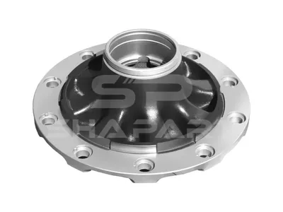 10.10406 Wheel hub, without bearings, d1: 110 mm, d2: 130 mm, D: 380 mm, 10 bores, b: 22 mm, P: 335 mm, M125 x 2, H: 194 mm