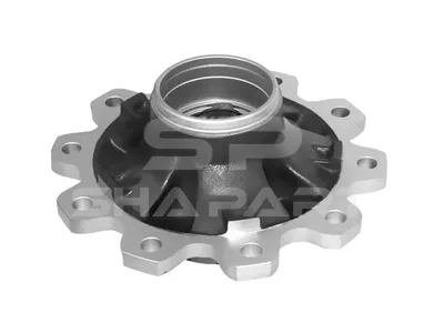 10.10412 Wheel hub, without bearings, d1: 120 mm, d2: 150 mm, D: 380 mm, 10 bores, b: 22 mm, P: 335 mm, M136 x 2,5, H: 180 mm