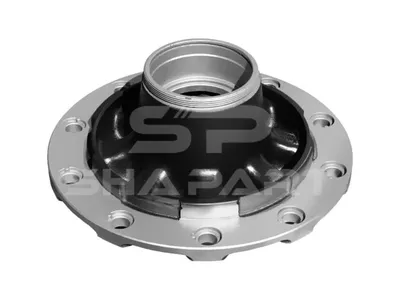 10.10413 Wheel hub, without bearings, d1: 120 mm, d2: 150 mm, D: 380 mm, 10 bores, b: 22 mm, P: 335 mm, M135 x 2, H: 206 mm