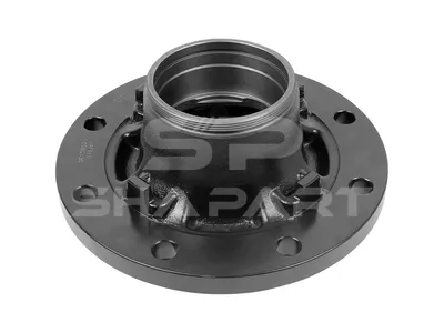 10.10419 Wheel hub, without bearings, d1: 120 mm, d2: 150 mm, D: 320 mm, 8 bores, b: 22 mm, P: 275 mm, M136 x 2,5, H: 206 mm