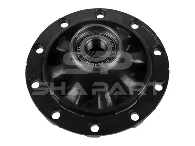 10.10427 Wheel hub, with bearing, d1: 110 mm, d2: 130 mm, D: 380 mm, 10 bores, b: 22 mm, P: 335 mm, M125 x 2, H: 194 mm
