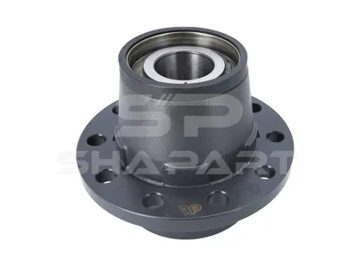 10.10430 Wheel hub, with bearing, d1: 120 mm, d2: 150 mm, D: 270 mm, 10 bores, b: 22 mm, P: 225 mm, M136 x 2,5, H: 206 mm