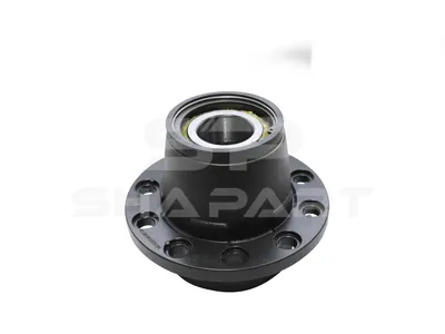 10.10593 Wheel hub, with bearing, d1: 120 mm, d2: 150 mm, D: 270 mm, 10 bores, b: 22 mm, P: 225 mm, M135 x 2, H: 206 mm