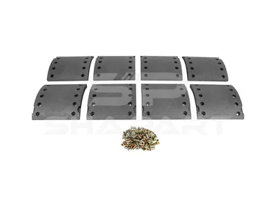 10.13001 Drum brake lining kit, axle kit, D: 420 mm, W: 200 mm, S: 17.5 mm