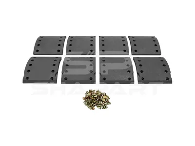 10.13002 Drum brake lining kit, axle kit, W: 180 mm, S: 17.5 mm
