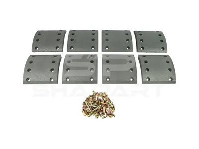 10.13007 Drum brake lining kit, axle kit, W: 150 mm, S: 18 mm