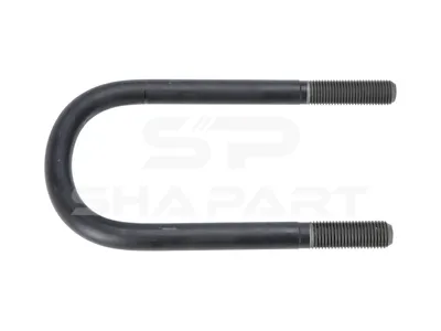 10.16323 U-bolt, r: 40 mm, R: 100 mm, M22 x 2,5, LTh1: 60 mm, LTh2: 70 mm, L1: 244 mm, L2: 265 mm, w: 128 mm, 10.9