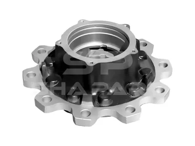 10.20401 Wheel hub, without bearings, d1: 147 mm, d2: 147 mm, D: 376.5 mm, 10 bores, b: 23.4 mm, H: 173 mm