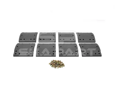 10.23001 Drum brake lining kit, axle kit, D: 419 mm, W: 178 mm, S: 18.5 mm