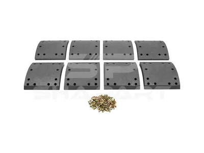 10.23002 Drum brake lining kit, axle kit - oversize, W: 178 mm, S: 19.5 mm