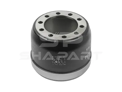 10.23207 Brake drum, D: 311 mm, 10 bores, b: 24.5 mm, P: 225 mm, d: 183 mm, H: 260 mm, B: 207 mm