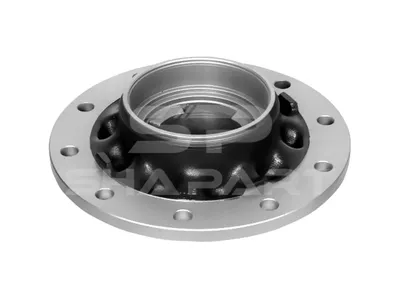 10.30401 Wheel hub, without bearings, for drum brake, d1: 175 mm, d2: 175 mm, D: 380 mm, 10 bores, b: 22 mm, H: 125 mm