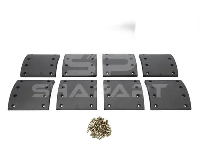 10.33002 Drum brake lining kit, axle kit, W: 200 mm, S: 20.6 mm