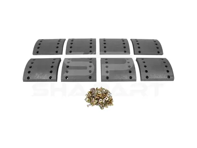 10.33007 Drum brake lining kit, axle kit, W: 200 mm, S: 18.5 mm