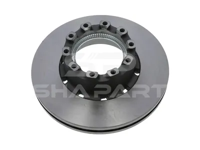 10.34106 Brake disc, D: 430 mm, 10 bores, P: 193 mm, M14 x 1,5, d: 164 mm, H: 135 mm, S: 45 mm, s: 37 mm