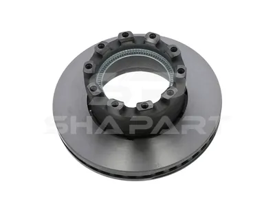 10.34107 Brake disc, D: 376 mm, 10 bores, P: 193 mm, M14 x 1,5, d: 164 mm, H: 145 mm, S: 45 mm, s: 37 mm