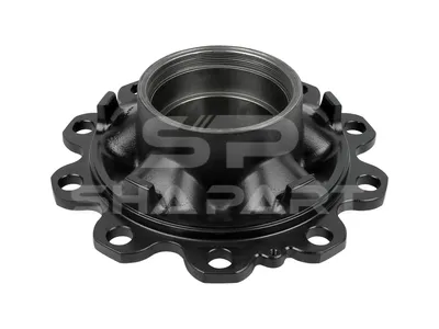 10.40402 Wheel hub, without bearings, d1: 147 mm, d2: 147 mm, D: 376 mm, 10 bores, b: 25.5 mm, H: 152 mm