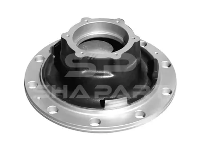 10.40403 Wheel hub, without bearings, d1: 130 mm, d2: 145 mm, D: 371.5 mm, 10 bores, b: 25.5 mm, H: 172 mm