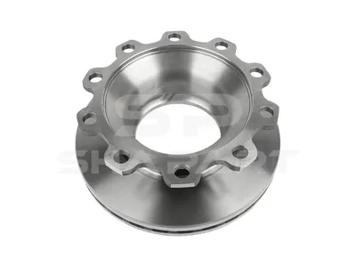 10.64100 Brake disc, with ABS ring, D: 430 mm, 10 bores, b: 26 mm, P: 335 mm, d: 280 mm, H: 155 mm, S: 45 mm, s: 37 mm
