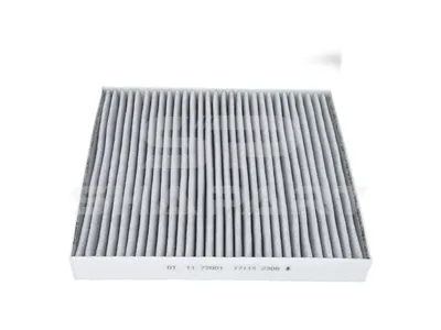 11.72001 Cabin air filter, activated carbon with polyphenol, L: 254 mm, W: 235 mm, H: 32 mm