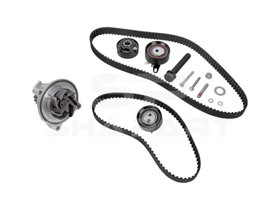 11.90228 Timing belt kit, with water pump, W1: 26.4 mm, W2: 20.8 mm, 122 teeth