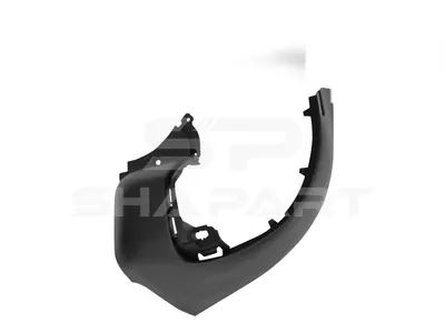 12.82227 Bumper corner, rear, left, black
