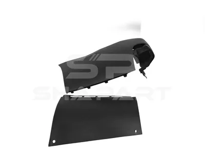 12.82236 Bumper corner, rear, left, black
