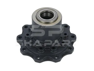 1.17312 Wheel hub, with bearing, d1: 127.3 mm, d2: 127 mm, D: 380 mm, 10 bores, b: 22.3 mm, P: 335 mm, H: 194 mm