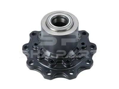 1.17325 Wheel hub, with bearing, d1: 153.6 mm, d2: 127 mm, D: 382 mm, 10 bores, b: 24 mm, P: 335 mm, H: 194 mm