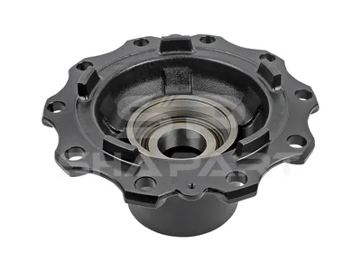 1.17327 Wheel hub, with bearing, d1: 127 mm, d2: 127 mm, D: 375 mm, 10 bores, b: 24 mm, M136 x 2, H: 137 mm