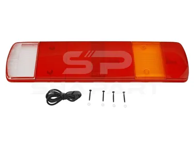 1.21439 Tail lamp glass, L: 515 mm, H: 130 mm
