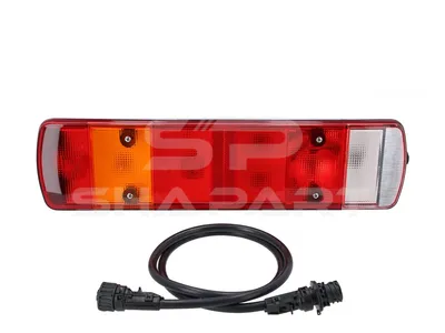 1.21838 Tail lamp, right, prepared for reverse alarm, 24 V, Lb: 152 mm, M8, L: 515 mm, H: 130 mm, T: 80 mm