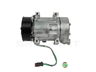 1.23023 Compressor, air conditioning, oil filled, 24 V, 10 PK, DP: 120 mm