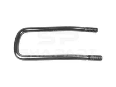 1.25401 U-bolt, r: 15 mm, R: 140 mm, M22 x 2,5, LTh: 55 mm, L1: 315 mm, L2: 200 mm, w: 105 mm, 8.8