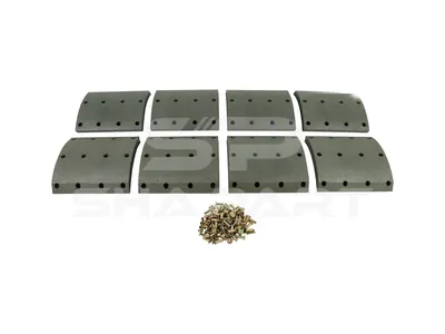 1.35002 Drum brake lining kit, axle kit, W: 203 mm, S: 19 mm