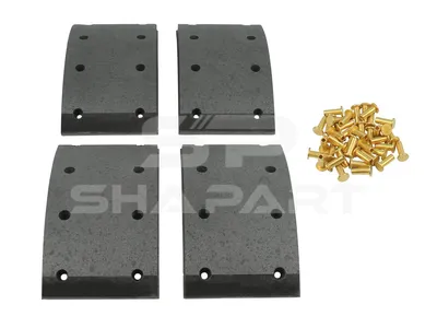 1.35019 Drum brake lining kit, axle kit, W: 127 mm, S: 19 mm
