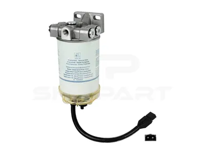 2.12273 Fuel filter, water separator, complete - fuel preheater, D: 107 mm, 1" x 14 UNS