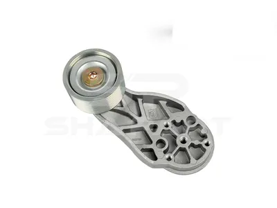 2.15452 Tension roller, complete with bracket, D: 73 mm, W: 38.4 mm, 9 grooves