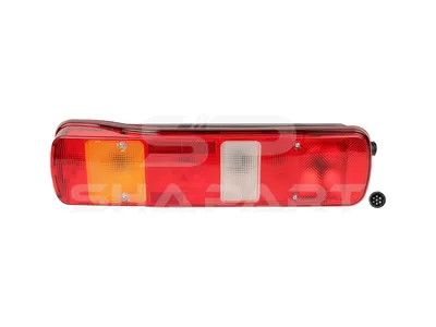 2.24418 Tail lamp, left, 24 V, Lb: 152 mm, M8, LTh: 20 mm, L: 500 mm, H: 130 mm, T: 90 mm