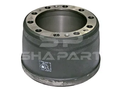 2.40309 Brake drum, D: 394 mm, 10 bores, b: 33 mm, P: 335 mm, d: 282 mm, H: 289 mm, B: 218 mm