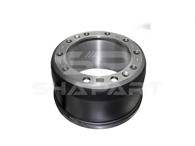 2.40315 Brake drum, D: 394 mm, 10 bores, b: 28 mm, P: 335 mm, d: 282 mm, H: 269 mm, B: 218 mm