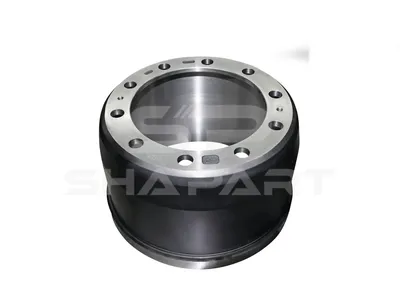 2.40338 Brake drum, D: 394 mm, 10 bores, b: 28 mm, P: 335 mm, d: 282 mm, H: 287 mm, B: 249 mm