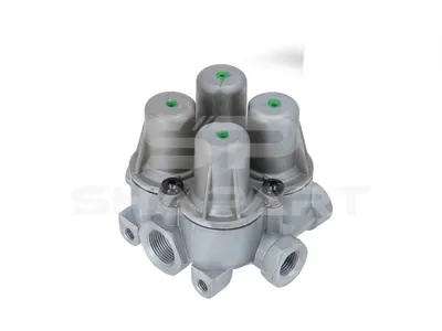 2.44042 4-circuit-protection valve, M16 x 1,5, M22 x 1,5, Po21: 6.5 bar, Po22: 6.5 bar, Po23: 6 bar, Po24: 6 bar, Pc21: 6.2 bar, Pc22: 6.2 bar, Pc23: 5.7 bar, Pc24: 5.7 bar