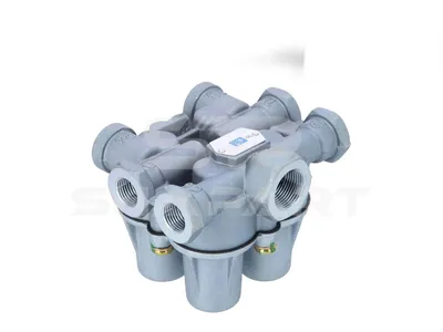 2.44046 4-circuit-protection valve, M16 x 1,5, M22 x 1,5, max. 10 bar, Po21: 6.3 bar, Po22: 6.3 bar, Po23: 5.8 bar, Po24: 5.8 bar, Pc21: 4.5 bar, Pc22: 4.5 bar, Pc23: 3.8 bar, Pc24: 3.8 bar