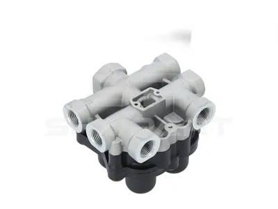 2.44048 4-circuit-protection valve, M16 x 1,5, M22 x 1,5, max. 20 bar, Po21: 6.3 bar, Po22: 6.3 bar, Po23: 5.8 bar, Po24: 5.8 bar, Pc21: 5 bar, Pc22: 5 bar, Pc23: 4.5 bar, Pc24: 4.5 bar