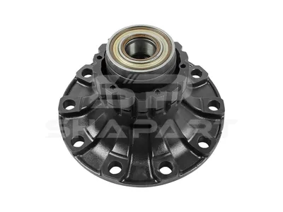2.65287 Wheel hub, with bearing, d1: 110 mm, d2: 110 mm, D: 384 mm, 10 bores, b: 27.3 mm, H: 162.5 mm