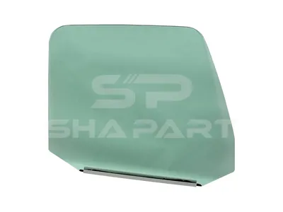 2.73121SP Door glass, right, green, wooden box